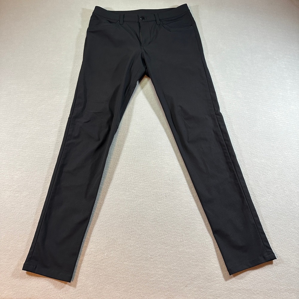 Lululemon Men’s ABC Pants Black Slim Fit Stretch Technical Trousers Size 30‎